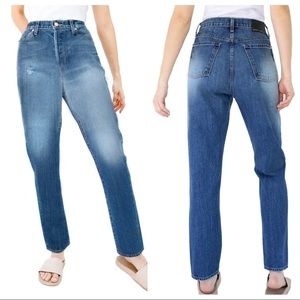 Modern American High Waist Tapered Mom Jeans Sz 27